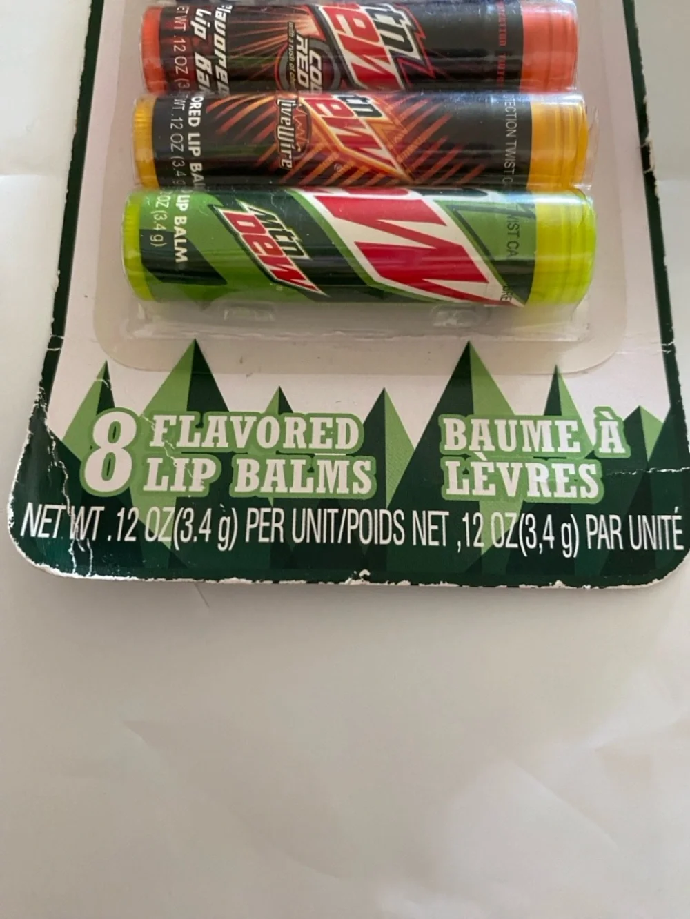 1-Set Claire's Mtn Dew Lip Balm Duo - Green and Yellow